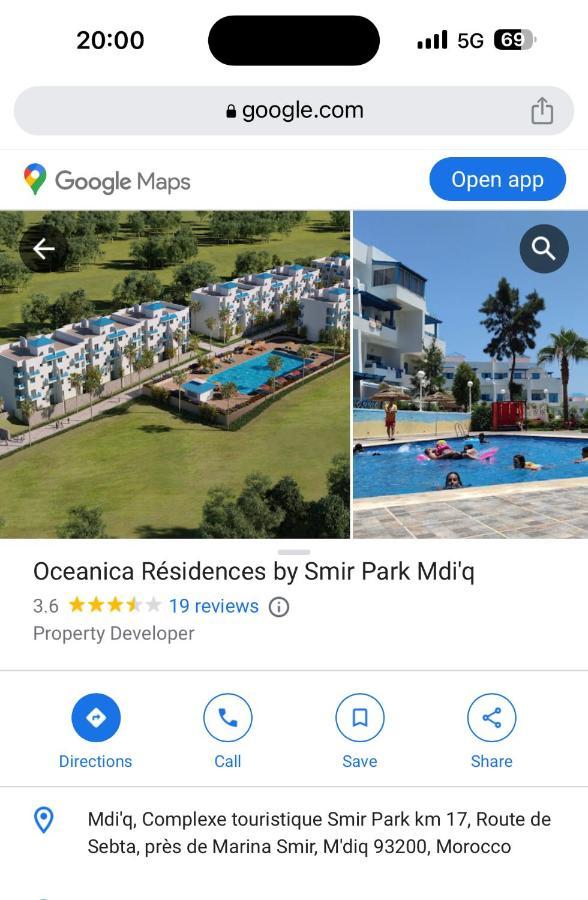 Smir Park Apartment Mdi'Q , Marina Smir, Oceanica Eksteriør billede
